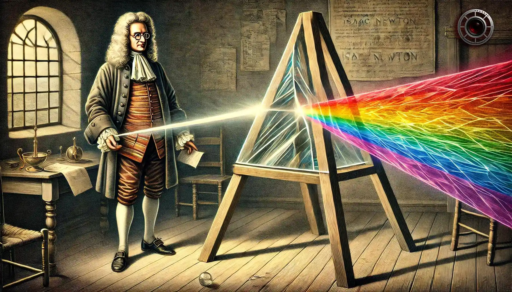 آزمایش منشور نیوتون برای نور قابل مشاهده