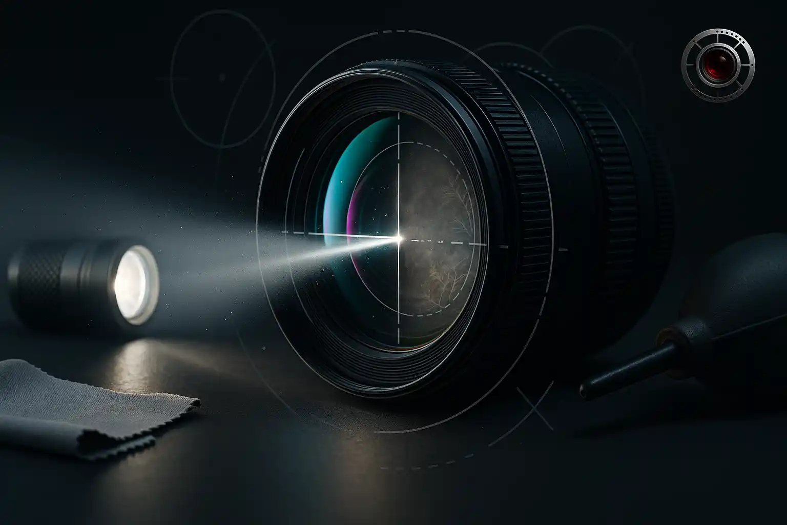 تست لنز عکاسی با نور چراغ قوه