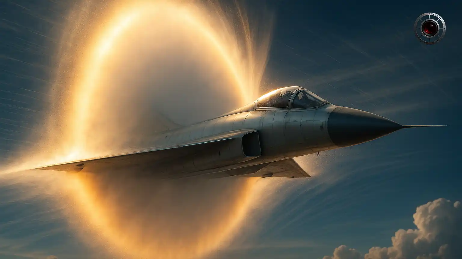 جت جنگنده در حال شکستن دیوار صوتی