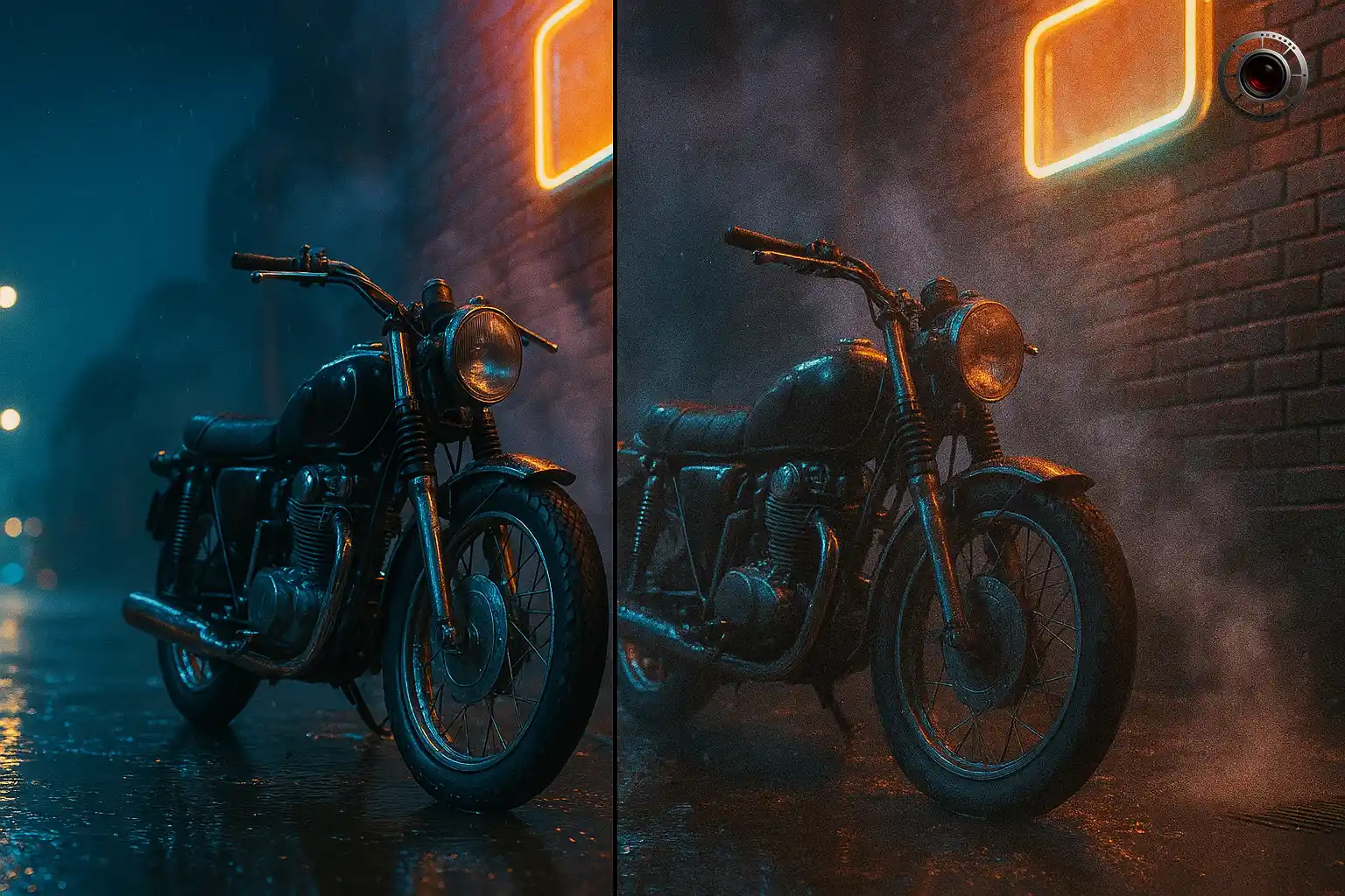 افزایش نویز بخاطر بالا بردن ایزو در عکس موتور