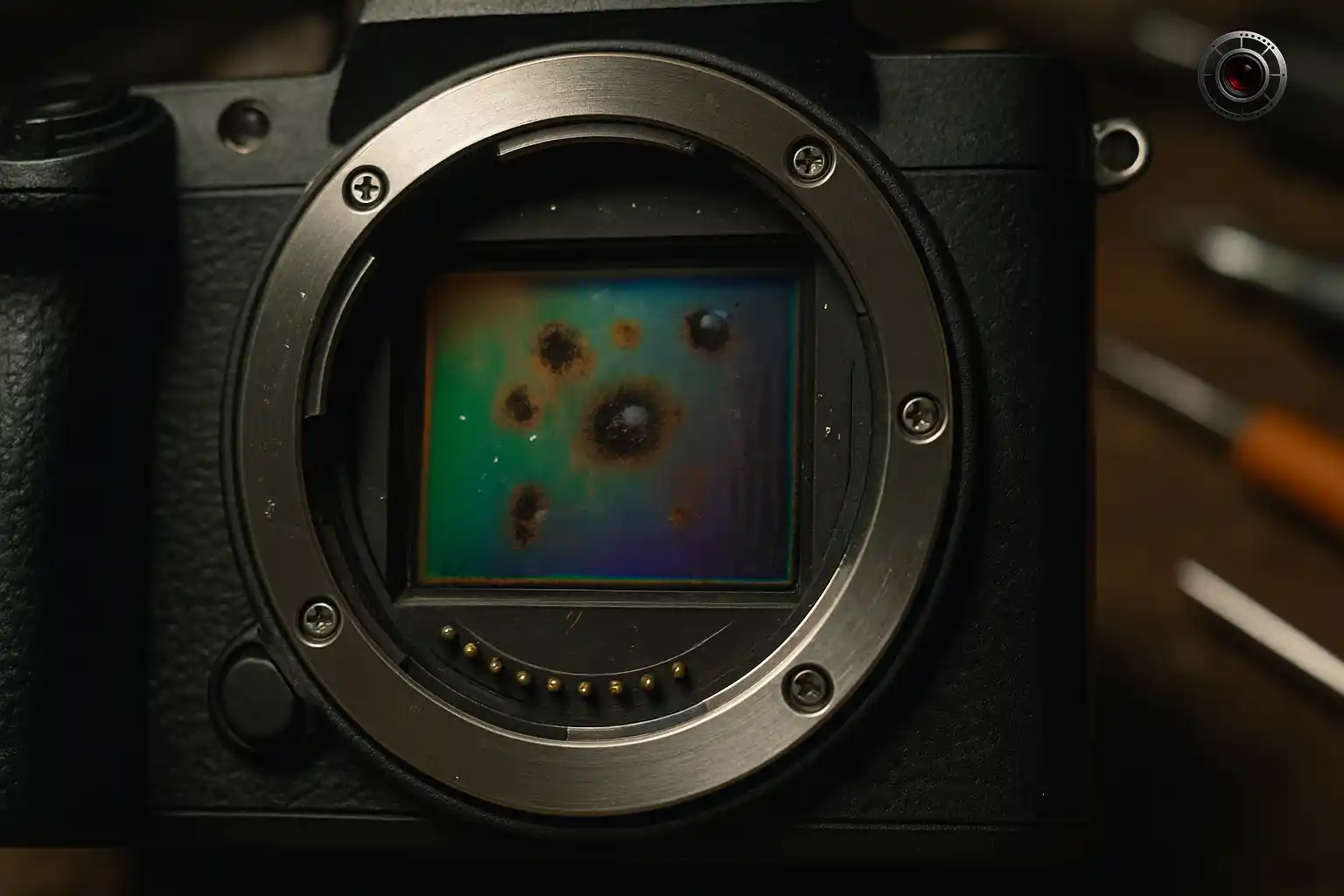 سنسور خراب دوربین با پیکسل سوخته