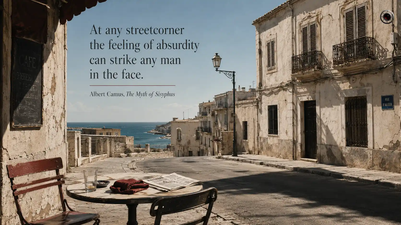 نقل قول آلبر کامو درباره احساس پوچی در زندگی روزمره و خیابان