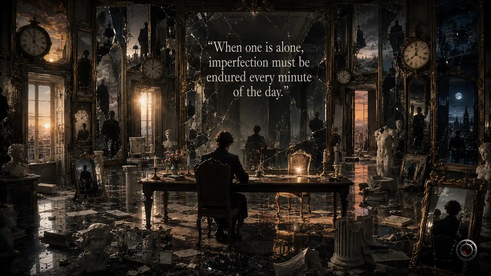 تحمل نقص در تنهایی از نگاه فرانتس کافکا؛ فردی تنها میان آینه‌های شکسته، زمان‌های گوناگون روز و صندلی خالی همراهی