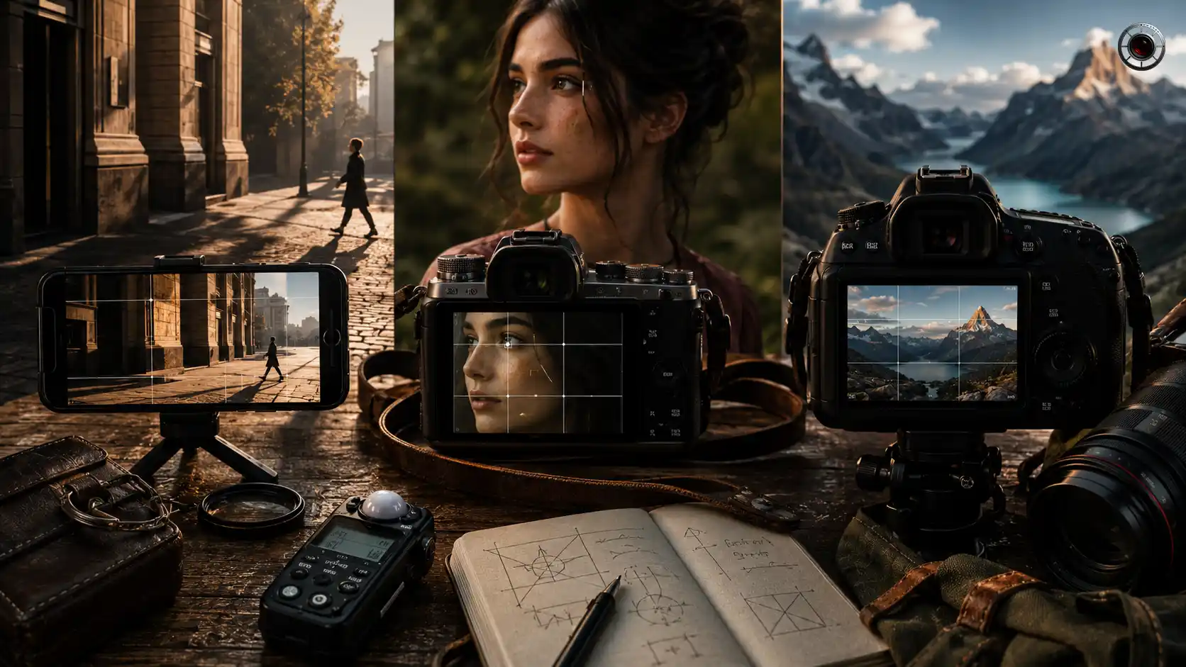کاربرد قانون یکسوم در عکاسی با موبایل، دوربین بدون آینه و DSLR برای پرتره، عکاسی خیابانی و منظره