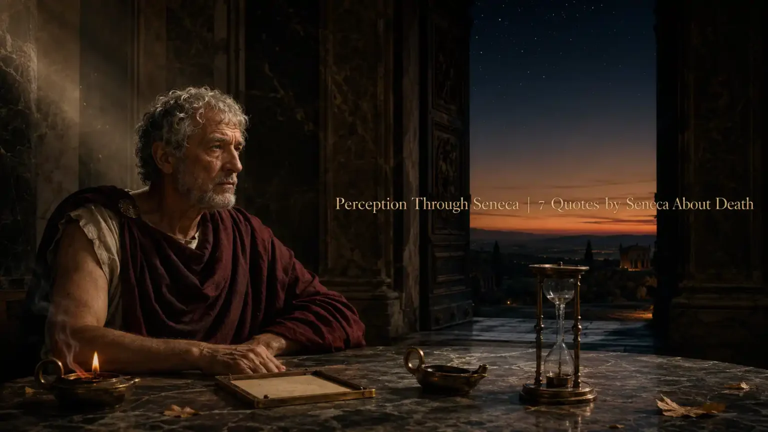 سنکا و فلسفه مرگ؛ کاور مقاله «Perception Through Seneca» درباره هفت نقلقول سنکا پیرامون مرگ، زمان، آزادی و پذیرش فناپذیری