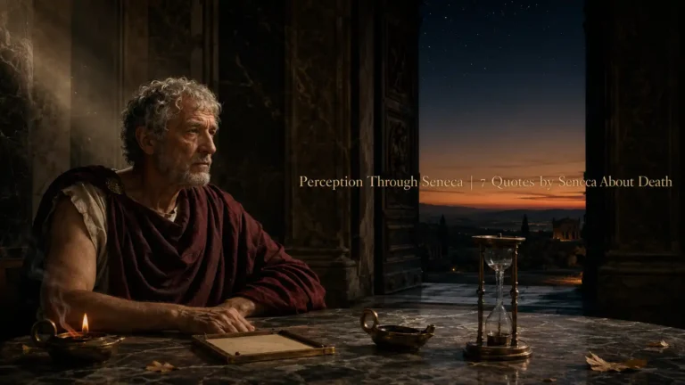 سنکا و فلسفه مرگ؛ کاور مقاله «Perception Through Seneca» درباره هفت نقل‌قول سنکا پیرامون مرگ، زمان، آزادی و پذیرش فناپذیری